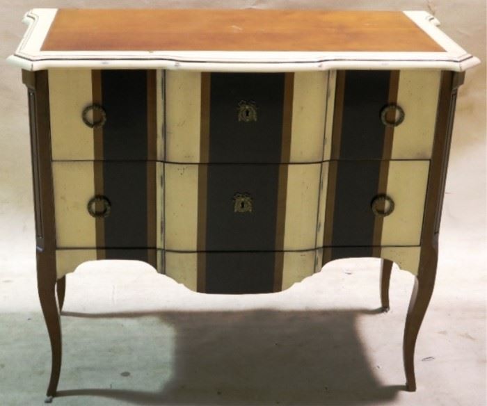 Polidor striped double drawer commode