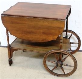 Drop side vintage tea cart
