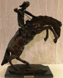 Bronco Buster statue after Remington