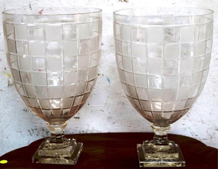Monumental pair crystal lustres by Wildwood