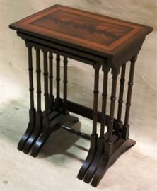 Inlaid set of nesting tables by Polidor