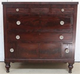 Period Empire butler desk w/ glass pulls