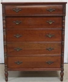 Jenny Lind carved chest