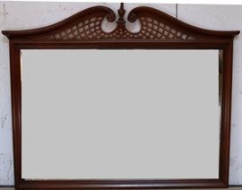 Mahogany hanging mirror