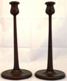 Pair wooden candlesticks
