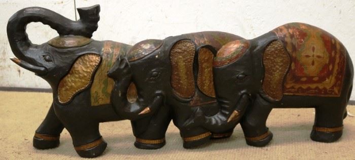 Marge Carson carved elephants