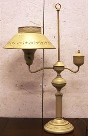 Vintage tole metal lamp