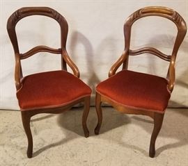 Pair Victorian chairs