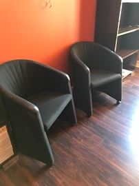 2 LEATHER CHAIRS
