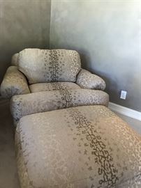OVERSIZED CHAIR & OTTOMAN