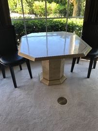 CORAL INLAID TABLE