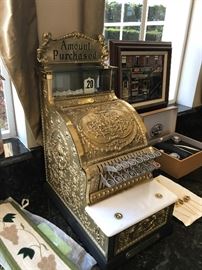 BRASS REGISTER WITH KEY