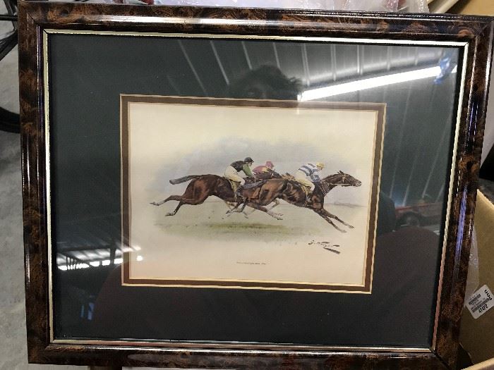 Horse racing signed pictures