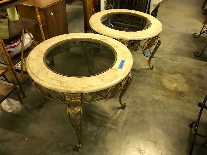 Iron and glass tables
