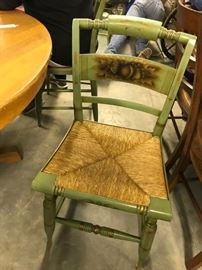 SET OF SIX SIGNED HITCHCOCK CHAIRS IN PRISTINE CONDITION
