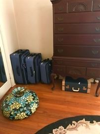 Vintage Hang Lamp, Luggage