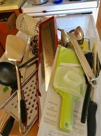 Lg bin of Mostly NEW Utensils!