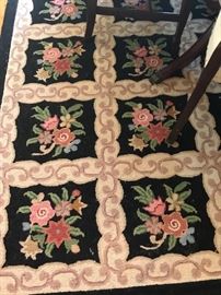 Hook rug 9x7.5 approx