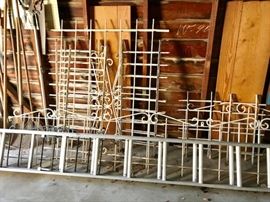 ext ladder, painted iron