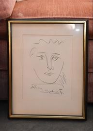 Vintage Framed Picasso Etching