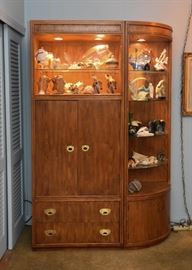 Vintage TV Cabinet with Display Shelves & Corner Unit