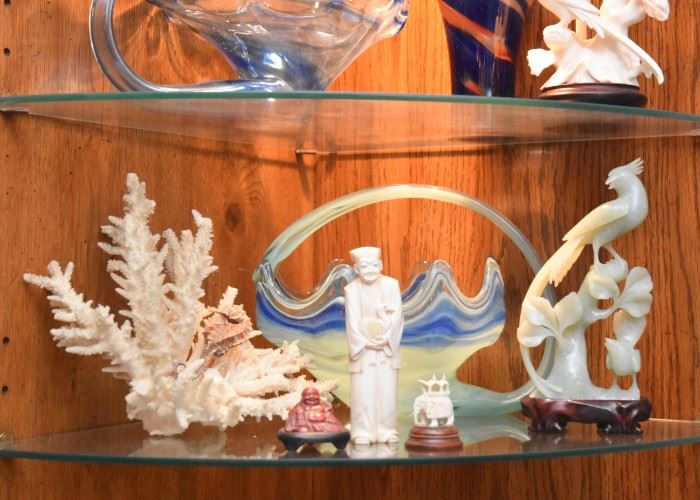 Coral Specimens, Art Glass, Chinese / Asian Carvings