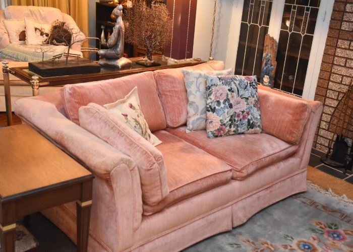 Vintage Loveseat, Throw Pillows