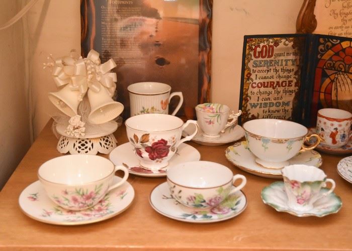 Vintage Teacups, Wedding Cake Topper