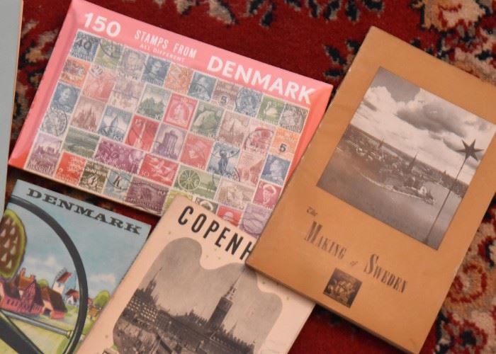 Stamps from Denmark, Vintage Travel Brochures