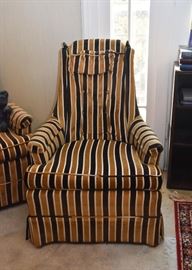 Vintage Striped Armchairs