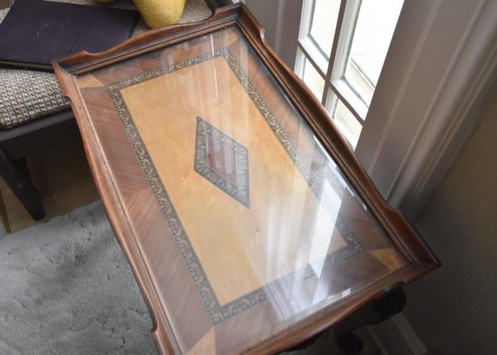 Antique Inlaid Parlor Table