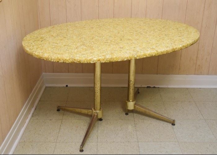 Vintage Kitchen Table (Yellow Top)