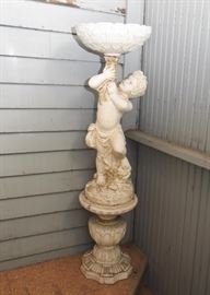 Resin Garden Statue & Pedestal 