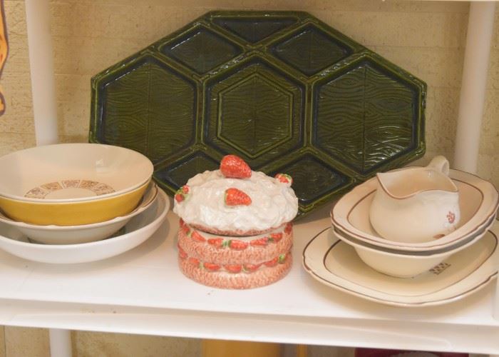 Vintage Pottery Dishes, Platters, Plates, Bowls, Etc.