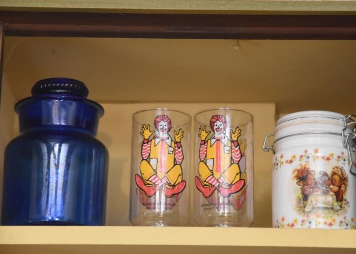 Ronald McDonald Collector Glasses, Kitchen Jars & Canisters 