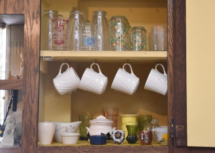 Glassware, Coffee Cups, Misc. Kitchen Items