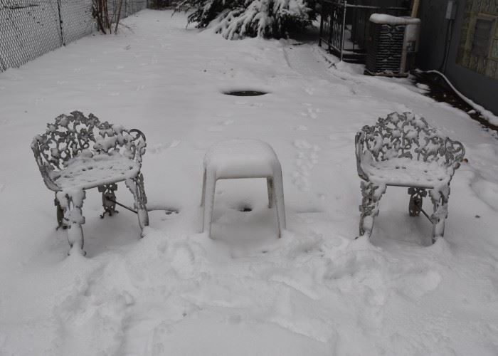 Vintage Iron Garden Chairs