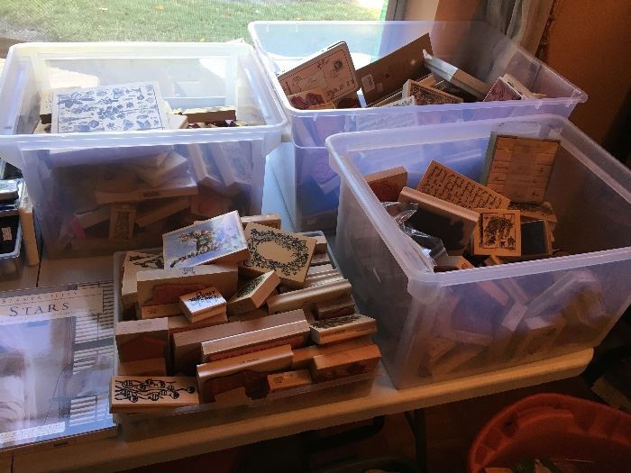 Hundreds of crafting stamps