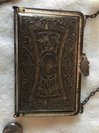 antique silver plated purse 
