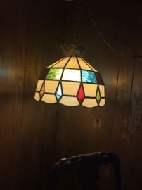 Stained glass swag light