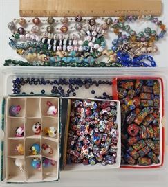 Antique Venetian African Trad Beads Figural Etc