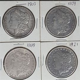 Coins Morgans Four a