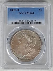 Coins MS64 1882 O Morgan a