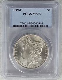 Coins MS65 1899 O Morgan a