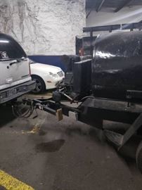 Hot Tar Kettle Roofing Asphalt on Trailer..