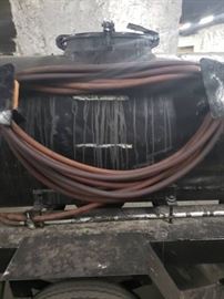 Hot Tar Kettle Roofing Asphalt on Trailers...