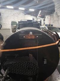 Hot Tar Kettle Roofing Asphalt on Trailers.