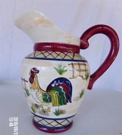 rooster serving pitcher