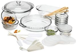 1 Anchor Hocking Expressions Glass Cookware, 33Piec ...