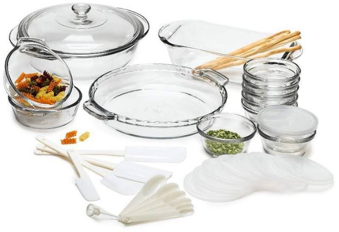 1 Anchor Hocking Expressions Glass Cookware, 33Piec ...